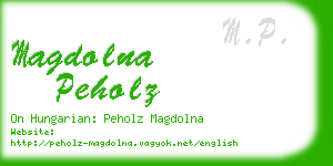 magdolna peholz business card